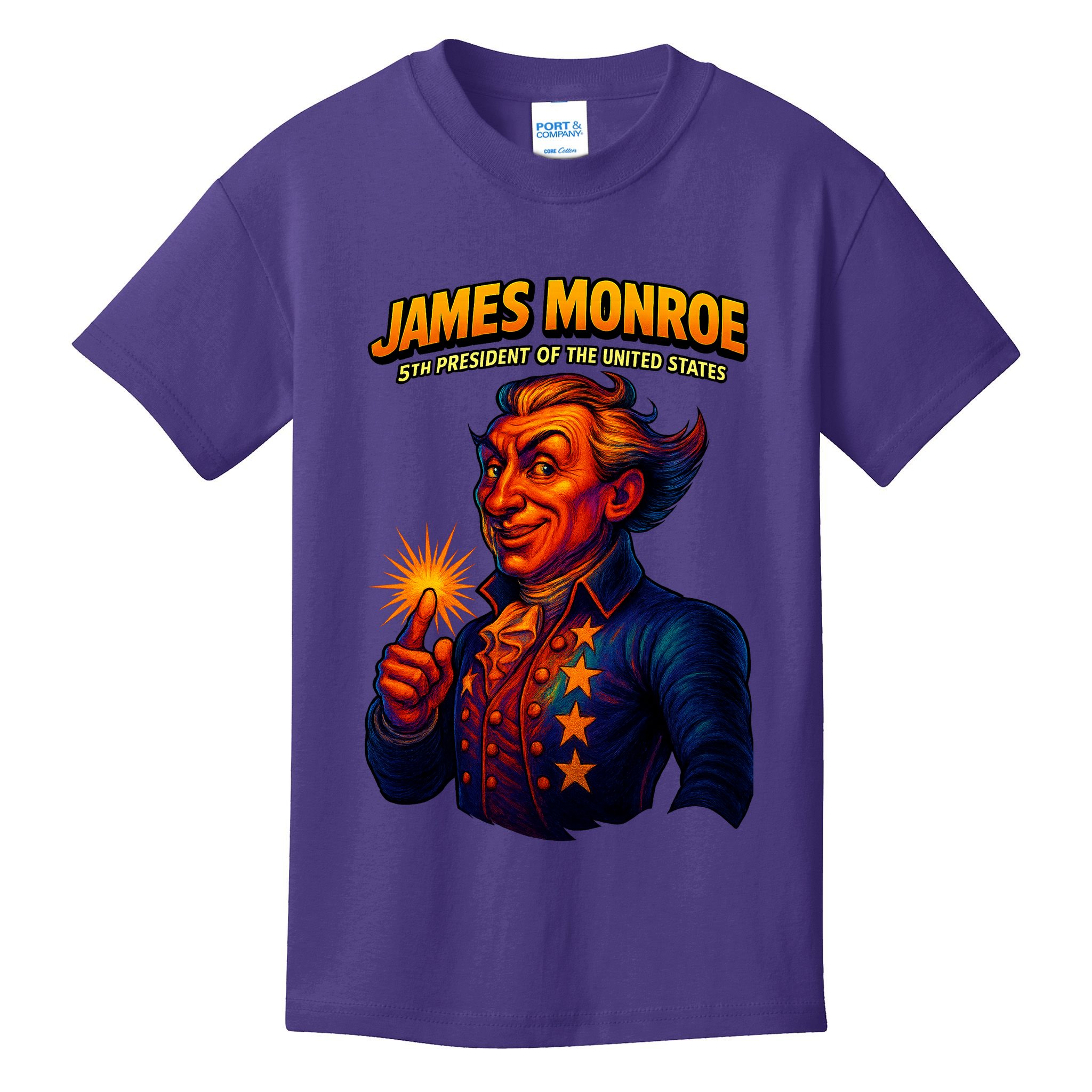 James Monroe The Presidential Chronicles Kids T-Shirt