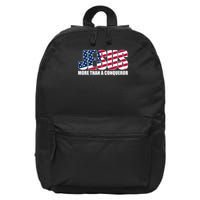 Jesus More Than A Conqueror 16 in Basic Backpack