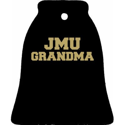 James Madison University JMU Dukes Grandma Ceramic Bell Ornament