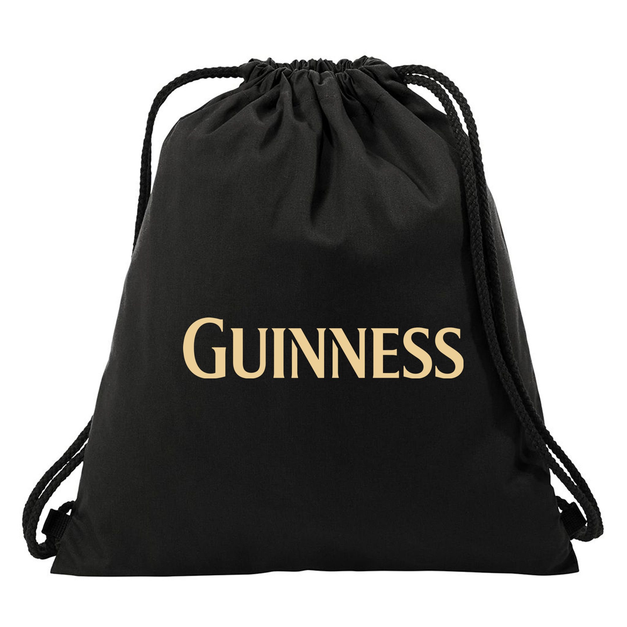 Joe Montana Wearing Guinness Drawstring Bag