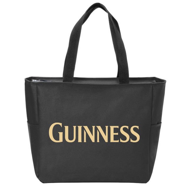 Joe Montana Wearing Guinness Zip Tote Bag