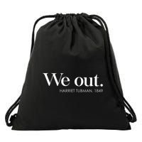 Juneteenth Melanin We Out Harriet Rail Road Drawstring Bag