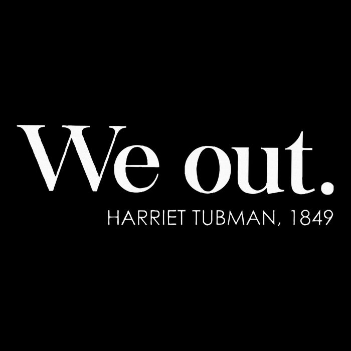 Juneteenth Melanin We Out Harriet Rail Road Drawstring Bag