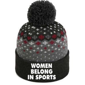 Jomboy Media Women Belong In Sports The Baniff Cuffed Pom Beanie