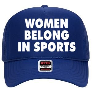 Jomboy Media Women Belong In Sports High Crown Mesh Back Trucker Hat