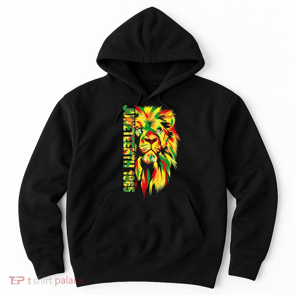 Juneteenth Men Women African American Black Lion 1865 King Hoodie
