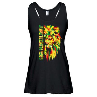 Juneteenth Men Women African American Black Lion 1865 King Ladies Essential Flowy Tank