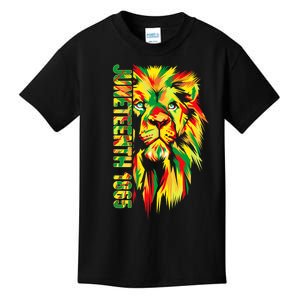 Juneteenth Men Women African American Black Lion 1865 King Kids T-Shirt