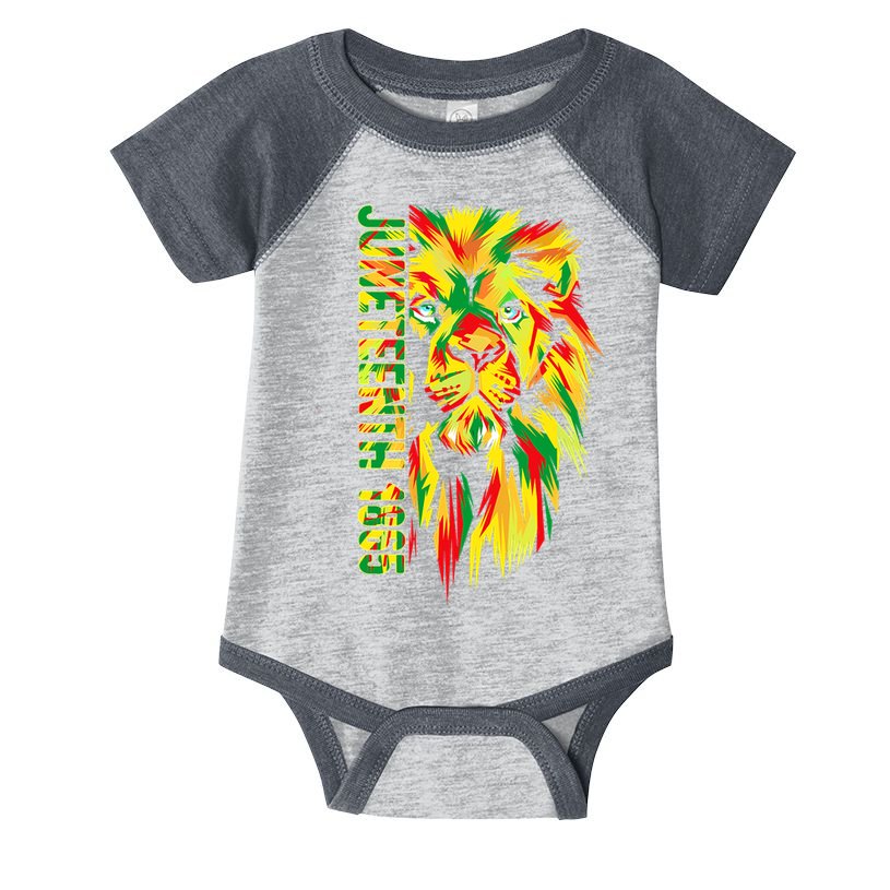 Juneteenth Men Women African American Black Lion 1865 King Infant Baby Jersey Bodysuit