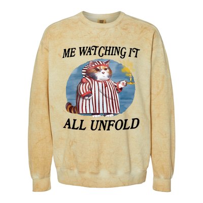 Jmcgg Me Watching It All Unfold Colorblast Crewneck Sweatshirt