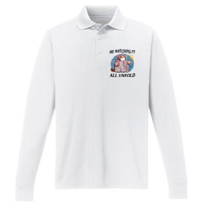 Jmcgg Me Watching It All Unfold Performance Long Sleeve Polo