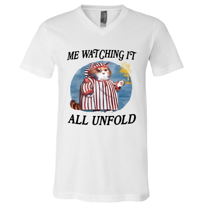 Jmcgg Me Watching It All Unfold V-Neck T-Shirt