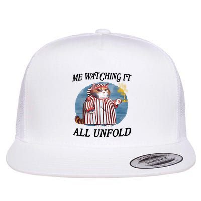 Jmcgg Me Watching It All Unfold Flat Bill Trucker Hat