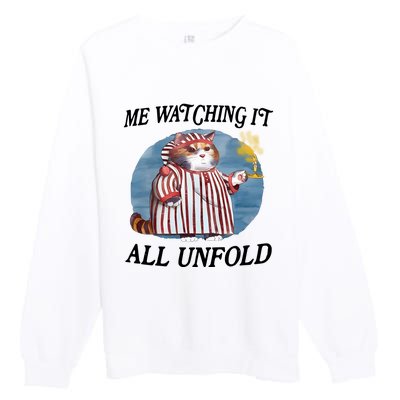 Jmcgg Me Watching It All Unfold Premium Crewneck Sweatshirt