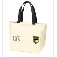 Jordan Number 10 Soccer Flag Football Ten Jersey Zip Tote Bag