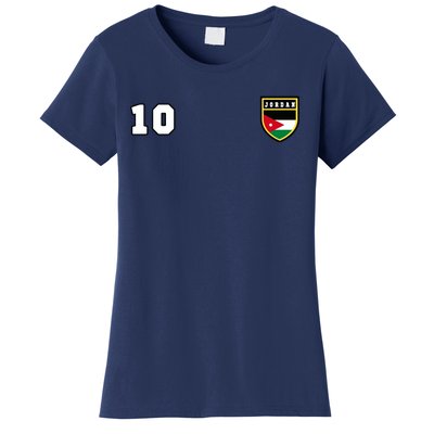 Jordan Number 10 Soccer Flag Football Ten Jersey Women's T-Shirt