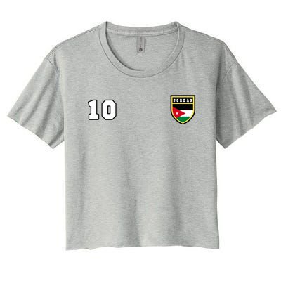 Jordan Number 10 Soccer Flag Football Ten Jersey Women's Crop Top Tee