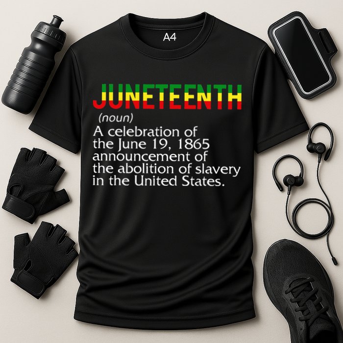 Juneteenth Noun A Celebration Held Annually 1865 Freedom Day Cooling Performance Crew T-Shirt