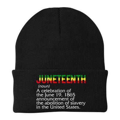 Juneteenth Noun A Celebration Held Annually 1865 Freedom Day Beanie