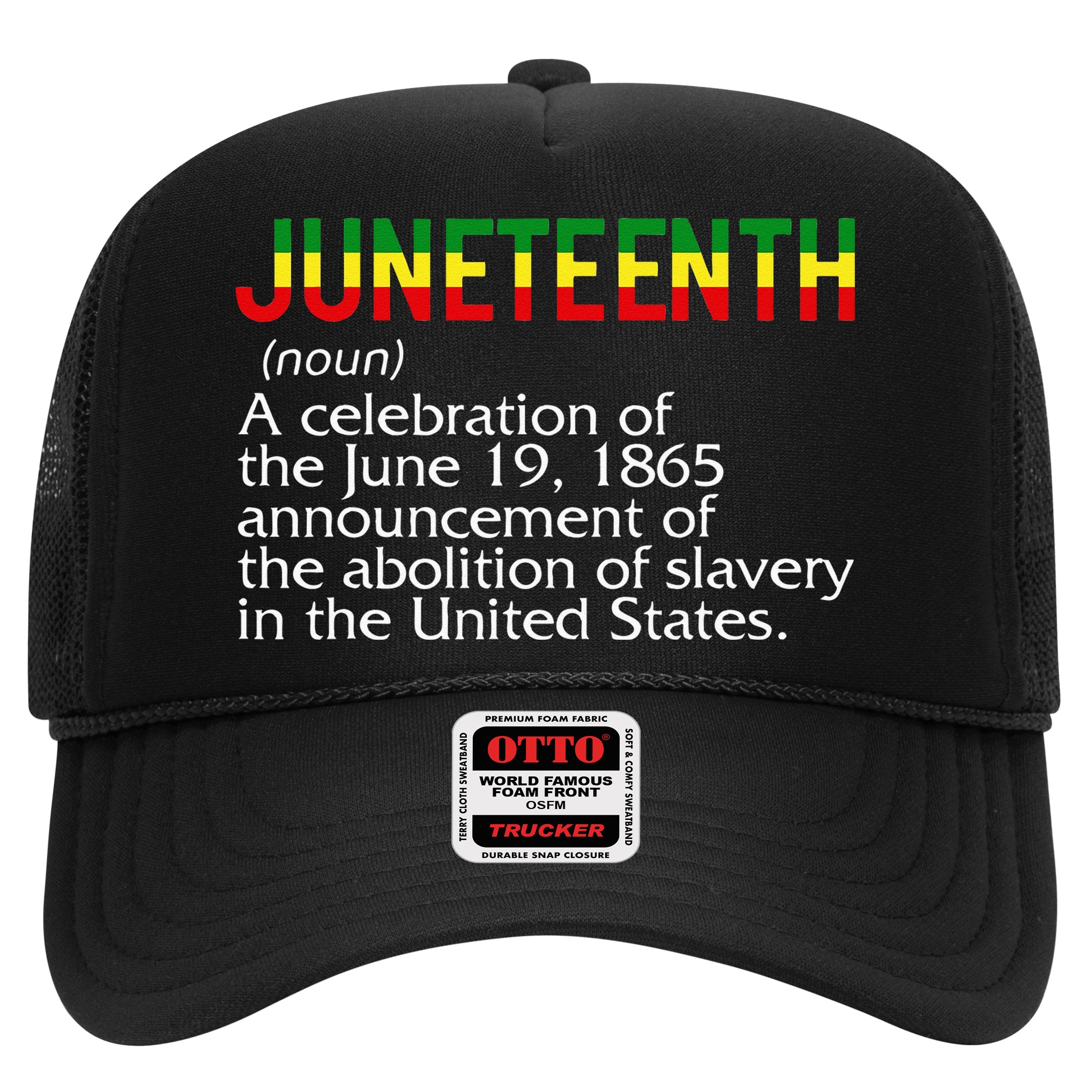 Juneteenth Noun A Celebration Held Annually 1865 Freedom Day Hat