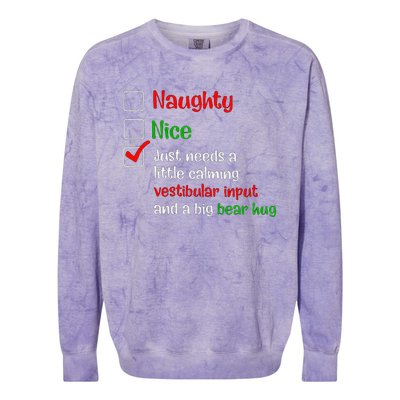 Just Needs A Little Calming Vestibular Input And A Big Bear Colorblast Crewneck Sweatshirt