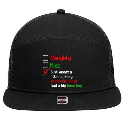 Just Needs A Little Calming Vestibular Input And A Big Bear 7 Panel Mesh Trucker Snapback Hat