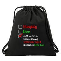 Just Needs A Little Calming Vestibular Input And A Big Bear Drawstring Bag