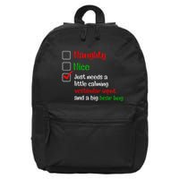 Just Needs A Little Calming Vestibular Input And A Big Bear 16 in Basic Backpack