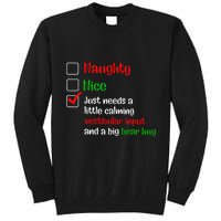 Just Needs A Little Calming Vestibular Input And A Big Bear Tall Sweatshirt