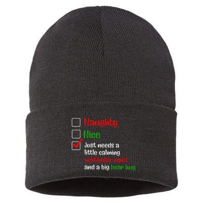 Just Needs A Little Calming Vestibular Input And A Big Bear Sustainable Knit Beanie