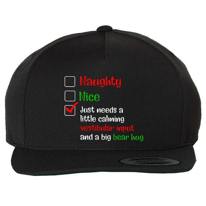 Just Needs A Little Calming Vestibular Input And A Big Bear Wool Snapback Cap