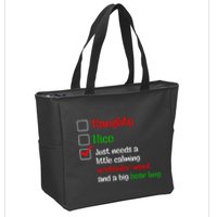 Just Needs A Little Calming Vestibular Input And A Big Bear Zip Tote Bag