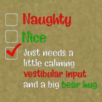 Just Needs A Little Calming Vestibular Input And A Big Bear Garment-Dyed Women's Muscle Tee