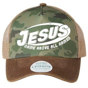 Jesus Name Above All Names Sports Style Logo Legacy Tie Dye Trucker Hat