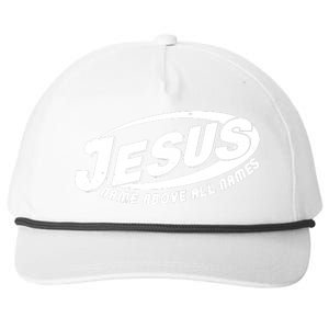 Jesus Name Above All Names Sports Style Logo Snapback Five-Panel Rope Hat