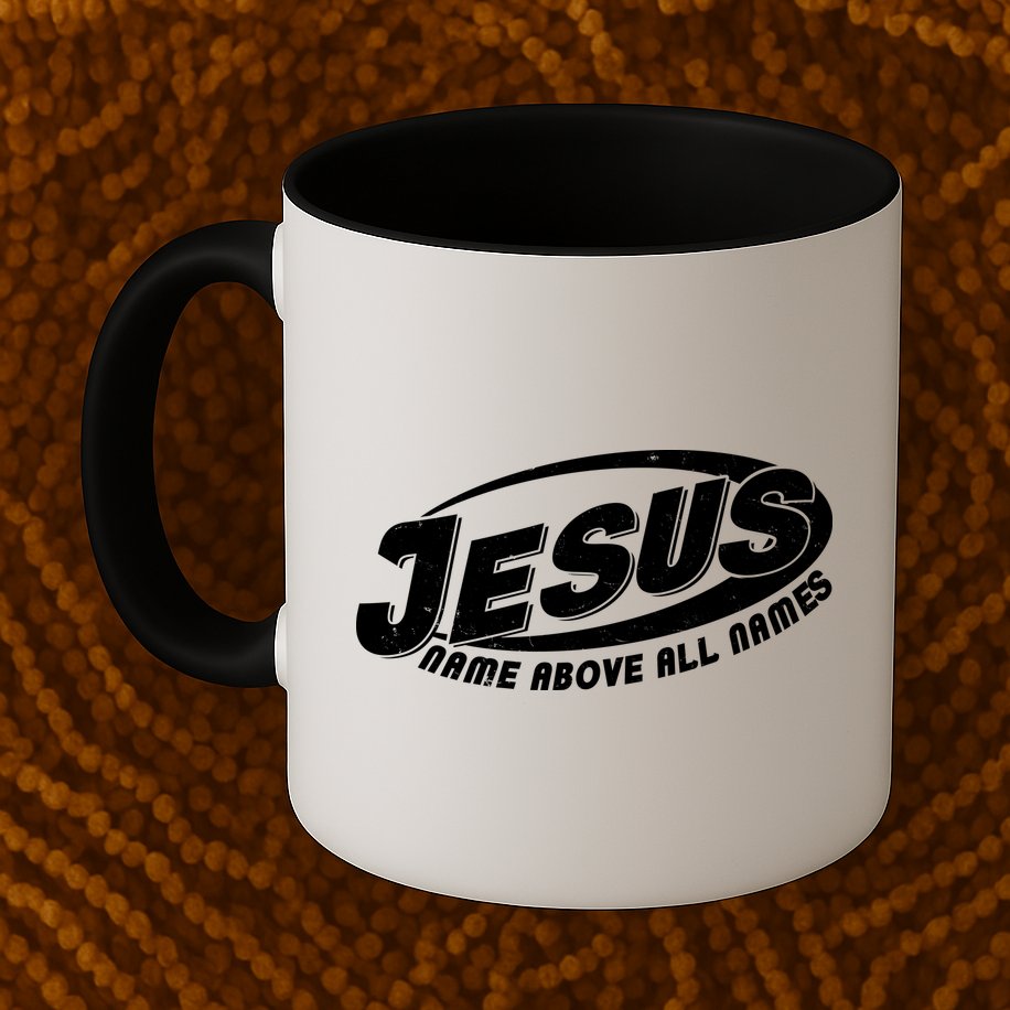 Jesus Name Above All Names Sports Style Logo Mug