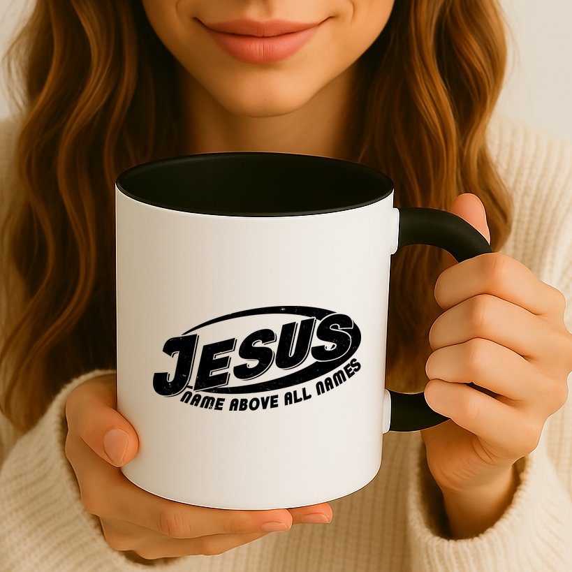 Jesus Name Above All Names Sports Style Logo Mug