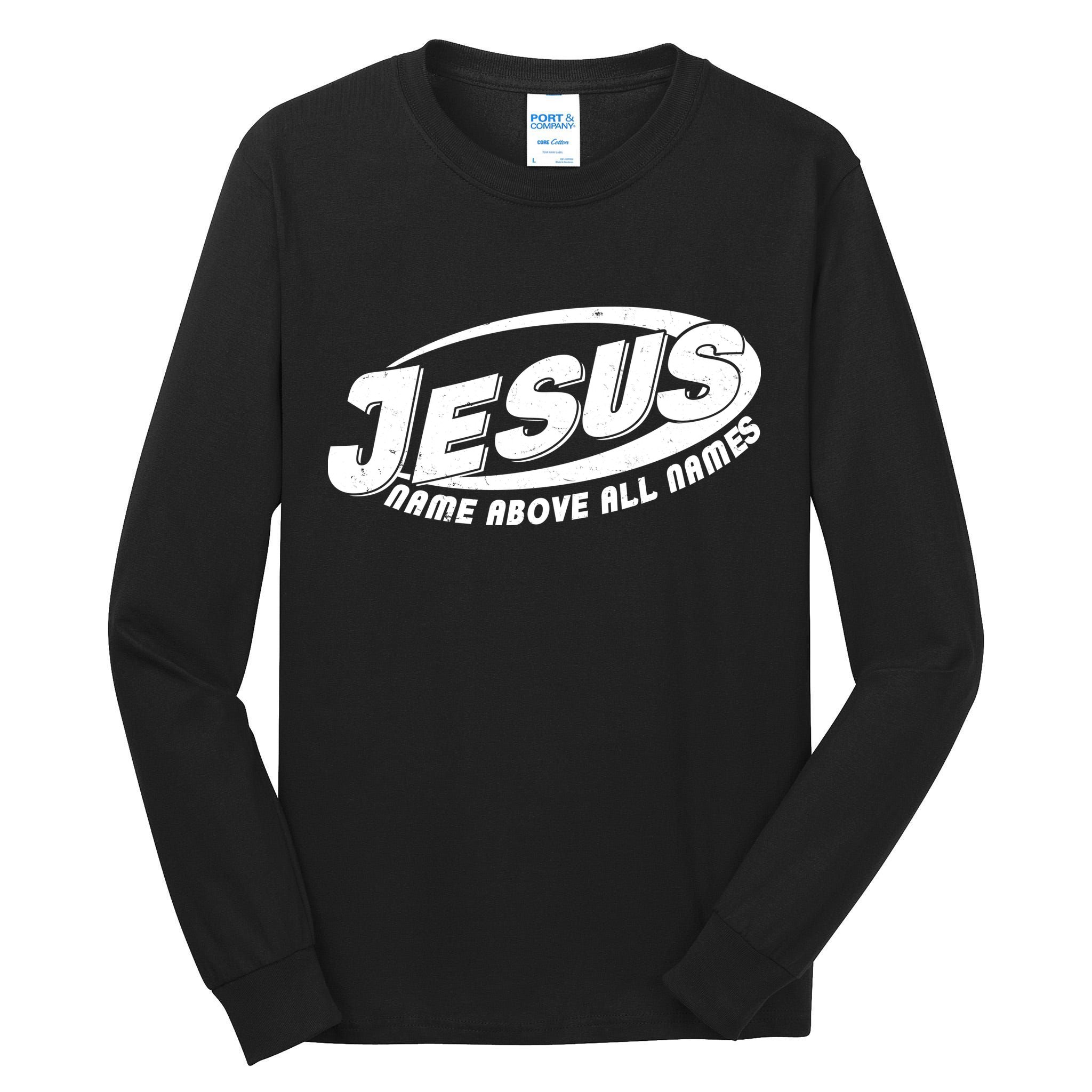 Jesus Name Above All Names Sports Style Logo Tall Long Sleeve T-Shirt