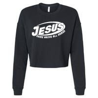 Jesus Name Above All Names Sports Style Logo Cropped Pullover Crew