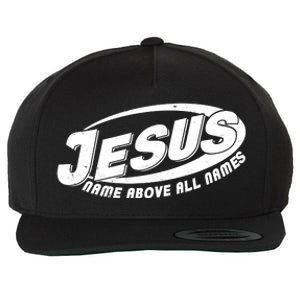 Jesus Name Above All Names Sports Style Logo Wool Snapback Cap