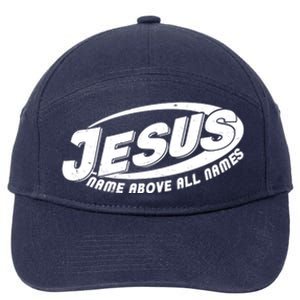 Jesus Name Above All Names Sports Style Logo 7-Panel Snapback Hat