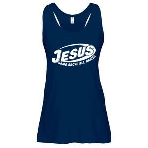 Jesus Name Above All Names Sports Style Logo Ladies Essential Flowy Tank