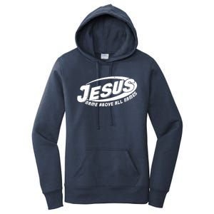 Jesus Name Above All Names Sports Style Logo Women's Pullover Hoodie