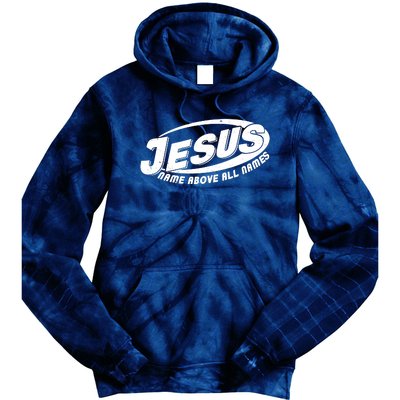 Jesus Name Above All Names Sports Style Logo Tie Dye Hoodie