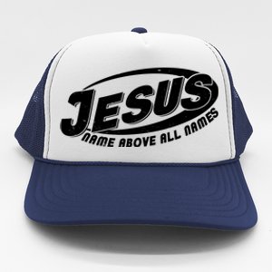 Jesus Name Above All Names Sports Style Logo Trucker Hat