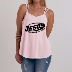 Jesus Name Above All Names Sports Style Logo Women's Strappy Tank