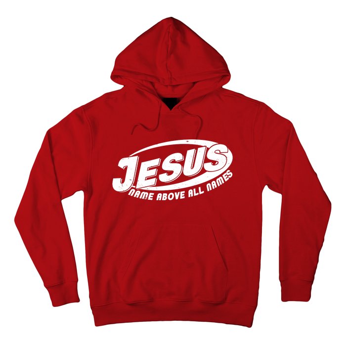 Jesus Name Above All Names Sports Style Logo Hoodie