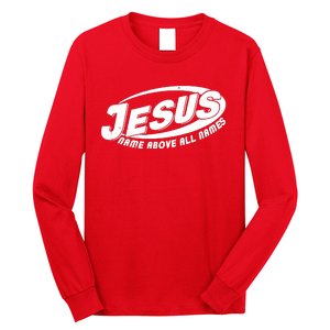 Jesus Name Above All Names Sports Style Logo Long Sleeve Shirt