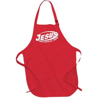 Jesus Name Above All Names Sports Style Logo Full-Length Apron With Pockets