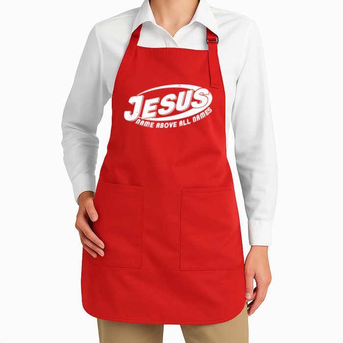 Jesus Name Above All Names Sports Style Logo Apron